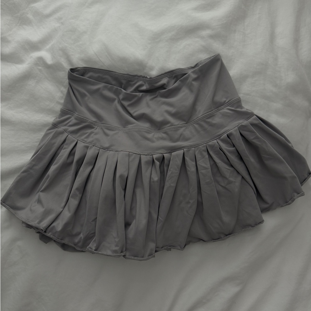 Elegant Gray Skater Skirt